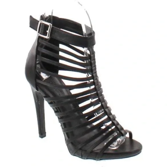 vince Camuto gladiator Stiletto Strappy Ankle Dressy Black Sandal Size 10 - Picture 1 of 10